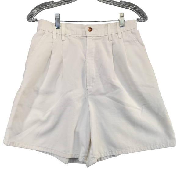Chic Women's Chino Shorts White Size 8 Slash Pockets Made in USA - Picture 1 of 12